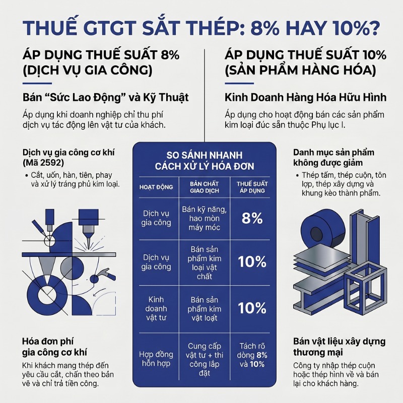 3 Trường Hợp Gia Công Sắt Thép Có Được Giảm Thuế GTGT Không