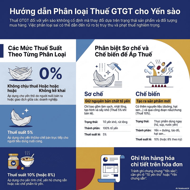 Yến sào có được giảm thuế GTGT không