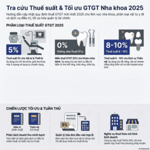 chỉ nha khoa thuế suất bao nhiêu