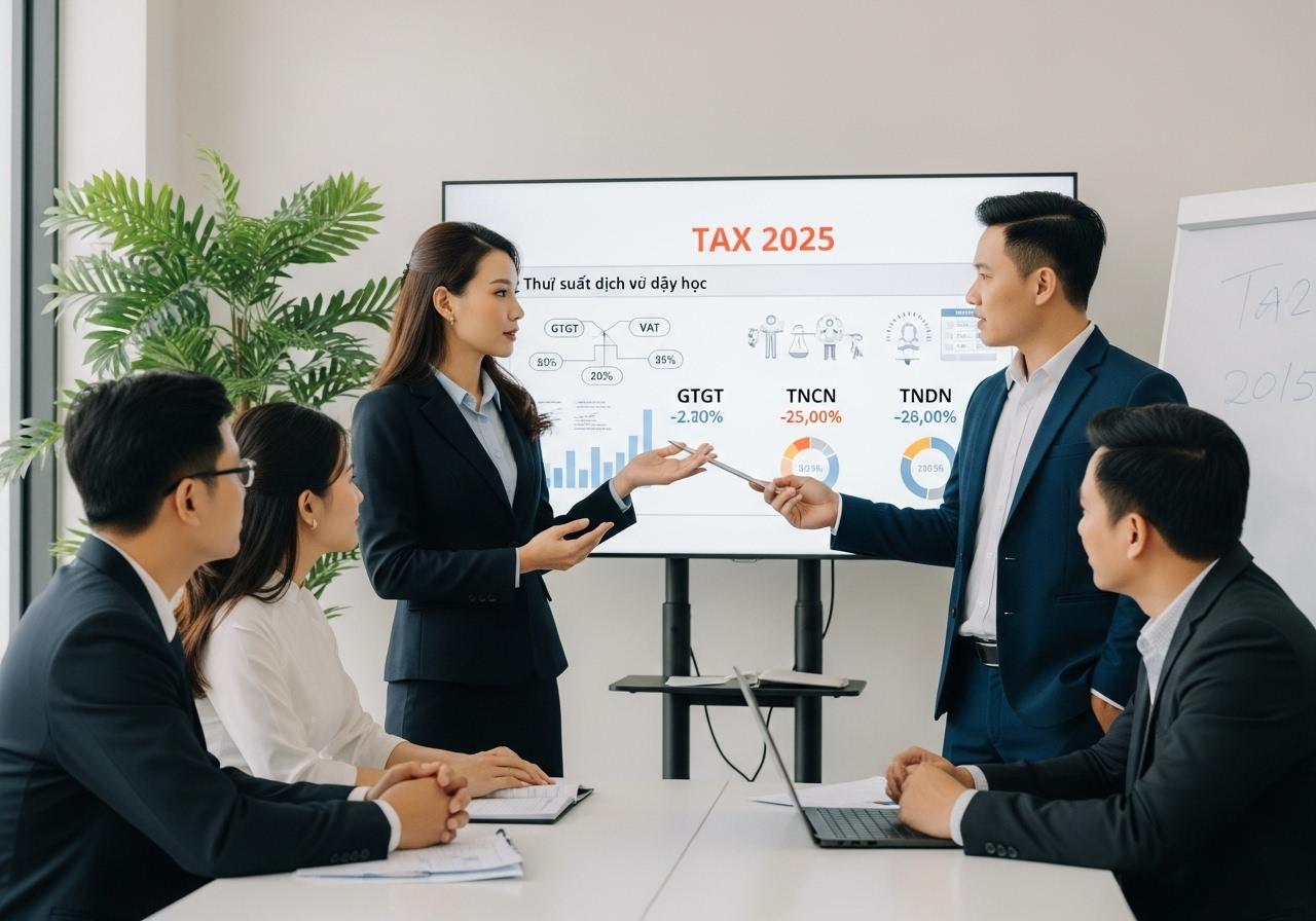 dịch vụ dạy học thuế suất bao nhiêu