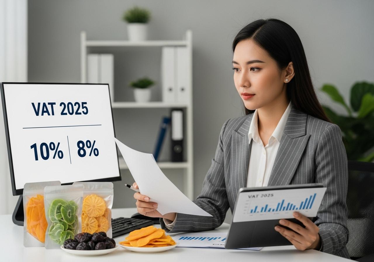 hoa quả sấy khô thuế suất bao nhiêu