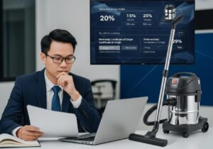 máy hút bụi công nghiệp thuế suất bao nhiêu