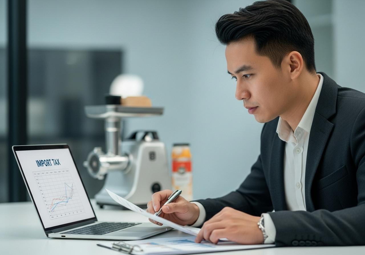 máy xay thịt thuế suất bao nhiêu