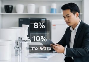 thiết bị vệ sinh thuế suất bao nhiêu