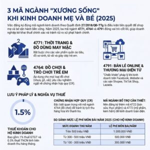 3 Mã ngành kinh doanh mẹ và bé quan trọng và phổ biến nhất