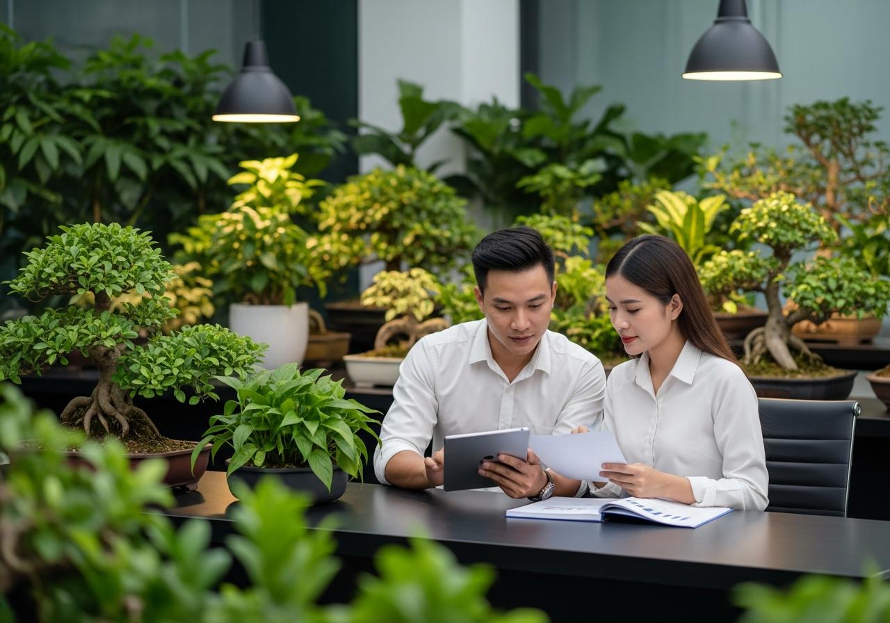 mã ngành mua bán cây cảnh