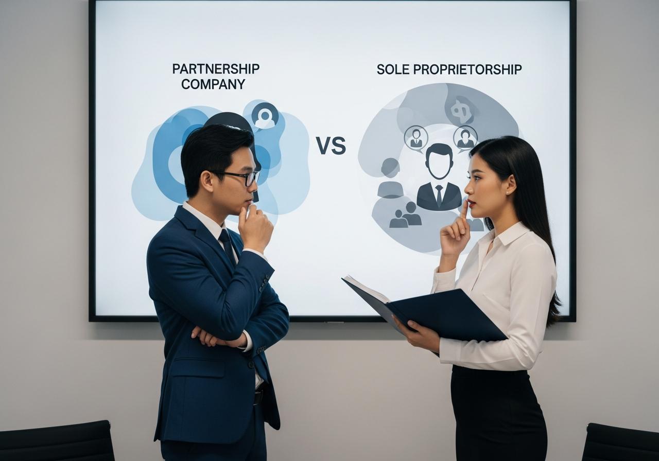 so sánh công ty hợp danh và doanh nghiệp tư nhân