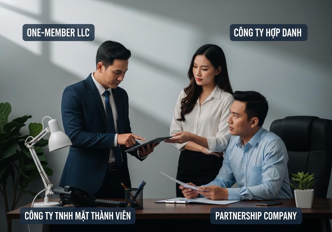 so sánh công ty tnhh 1 thành viên và công ty hợp danh