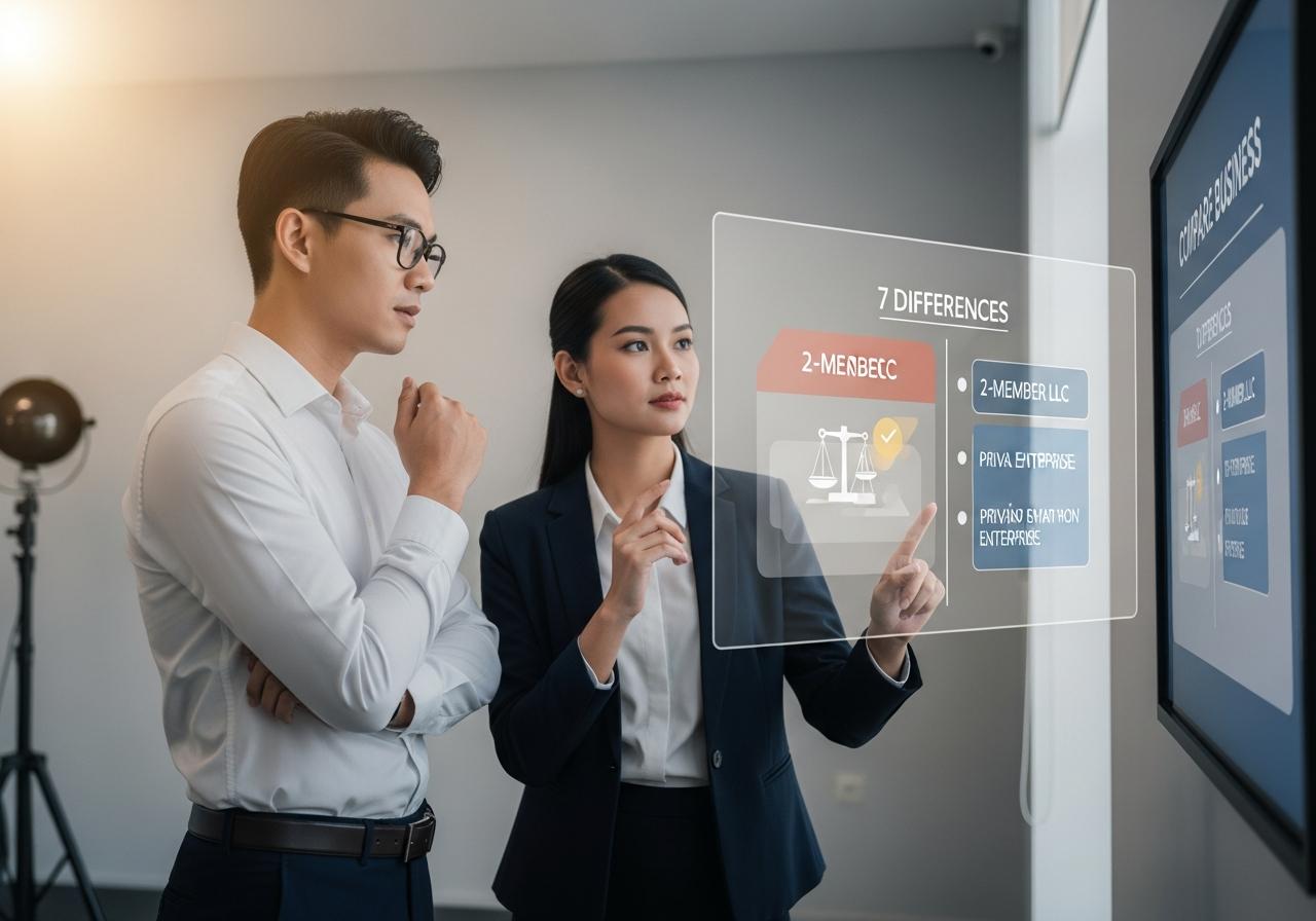 so sánh công ty tnhh 2 thành viên và doanh nghiệp tư nhân