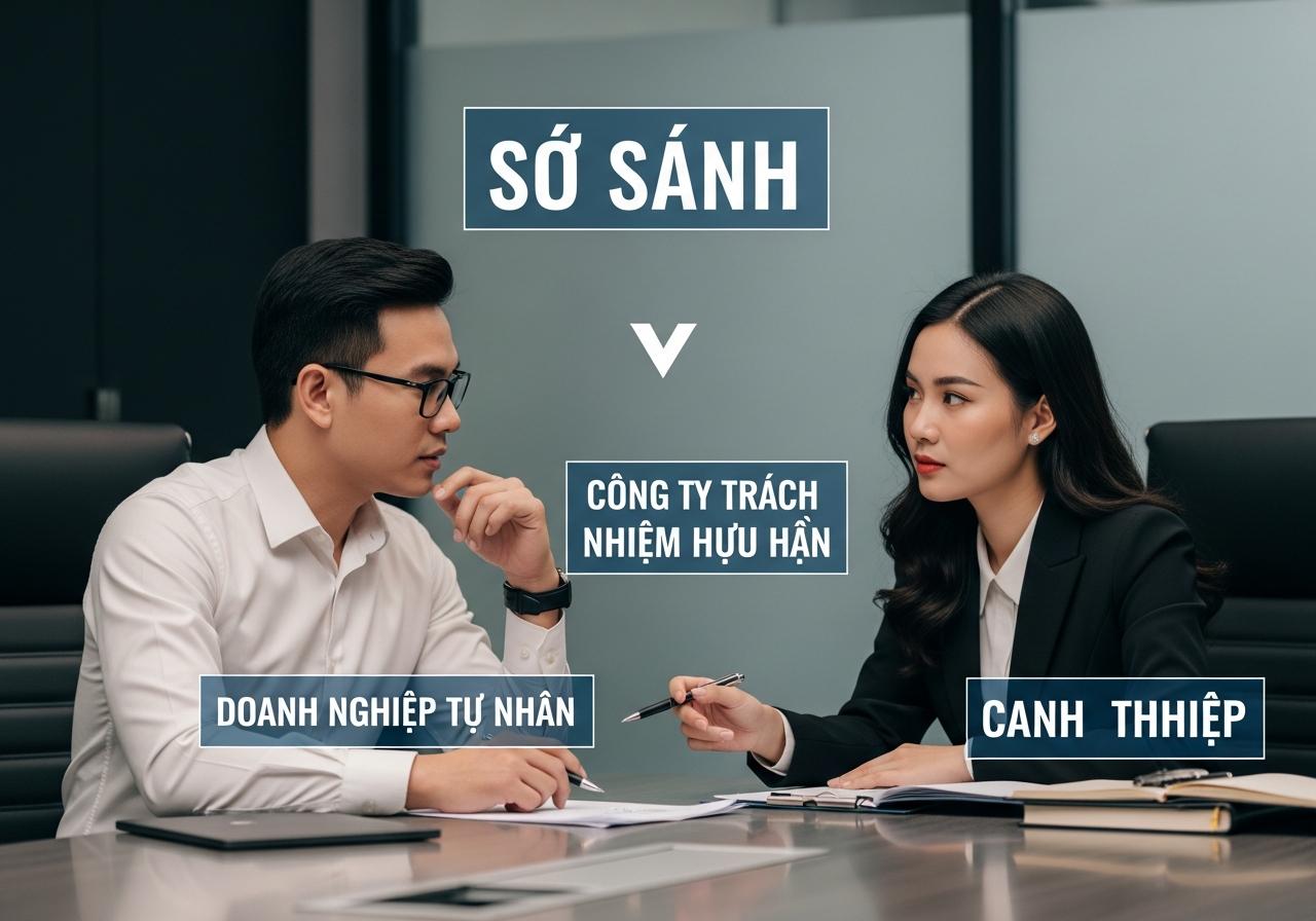 so sánh công ty trách nhiệm hữu hạn và doanh nghiệp tư nhân