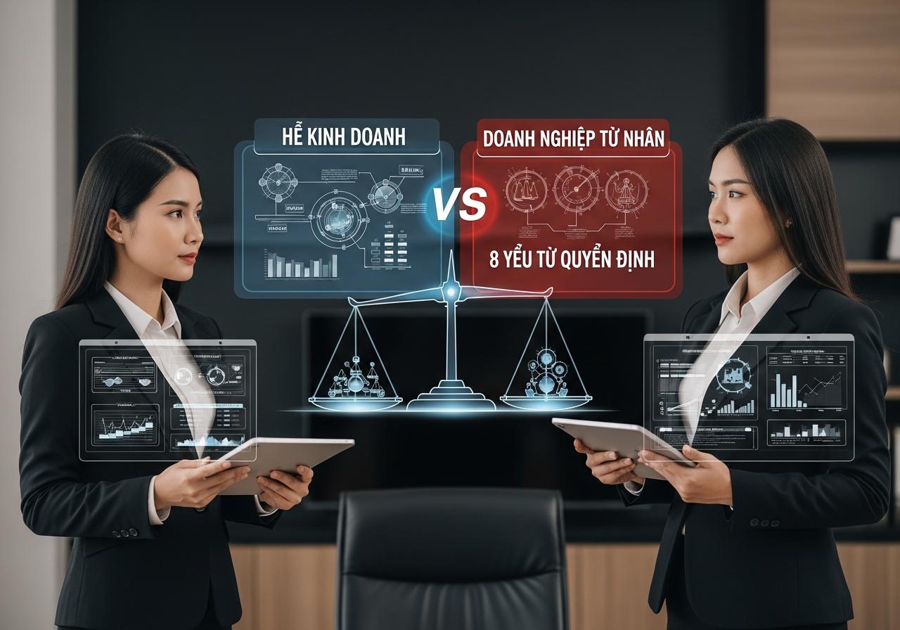 so sánh hộ kinh doanh và doanh nghiệp tư nhân