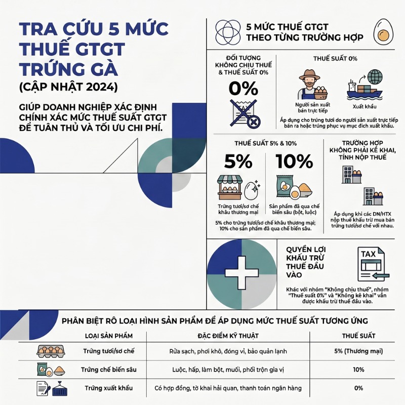 5 Mức Thuế GTGT Trứng Gà