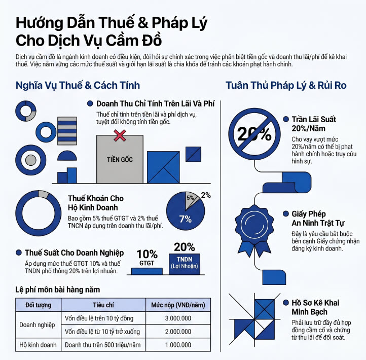 dịch vụ cầm đồ thuế suất bao nhiêu