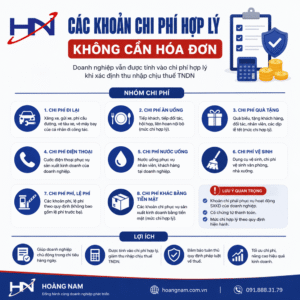 Các khoản chi phí hợp lý không cần hóa đơn