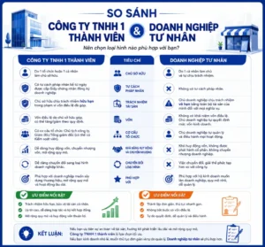So sánh công ty TNHH 1 thành viên và doanh nghiệp tư nhân