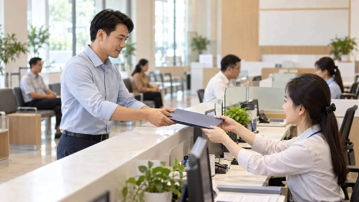 Chủ cửa hàng nộp hồ sơ đăng ký kinh doanh tại quầy chủ cửa hàng nộp hồ sơ đăng ký kinh doanh tại quầy