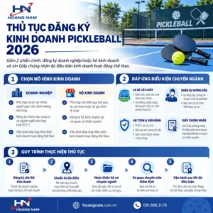 Thủ tục đăng ký kinh doanh pickleball 2026: Mở công ty